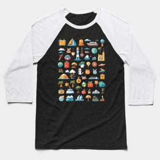 TRAVEL AND TOURISM ICONS Baseball T-Shirt